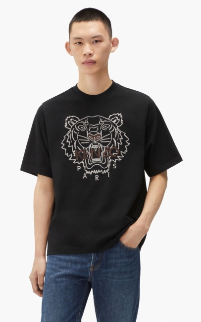 Kenzo Men Loose-fitting Tigre T-shirt Black